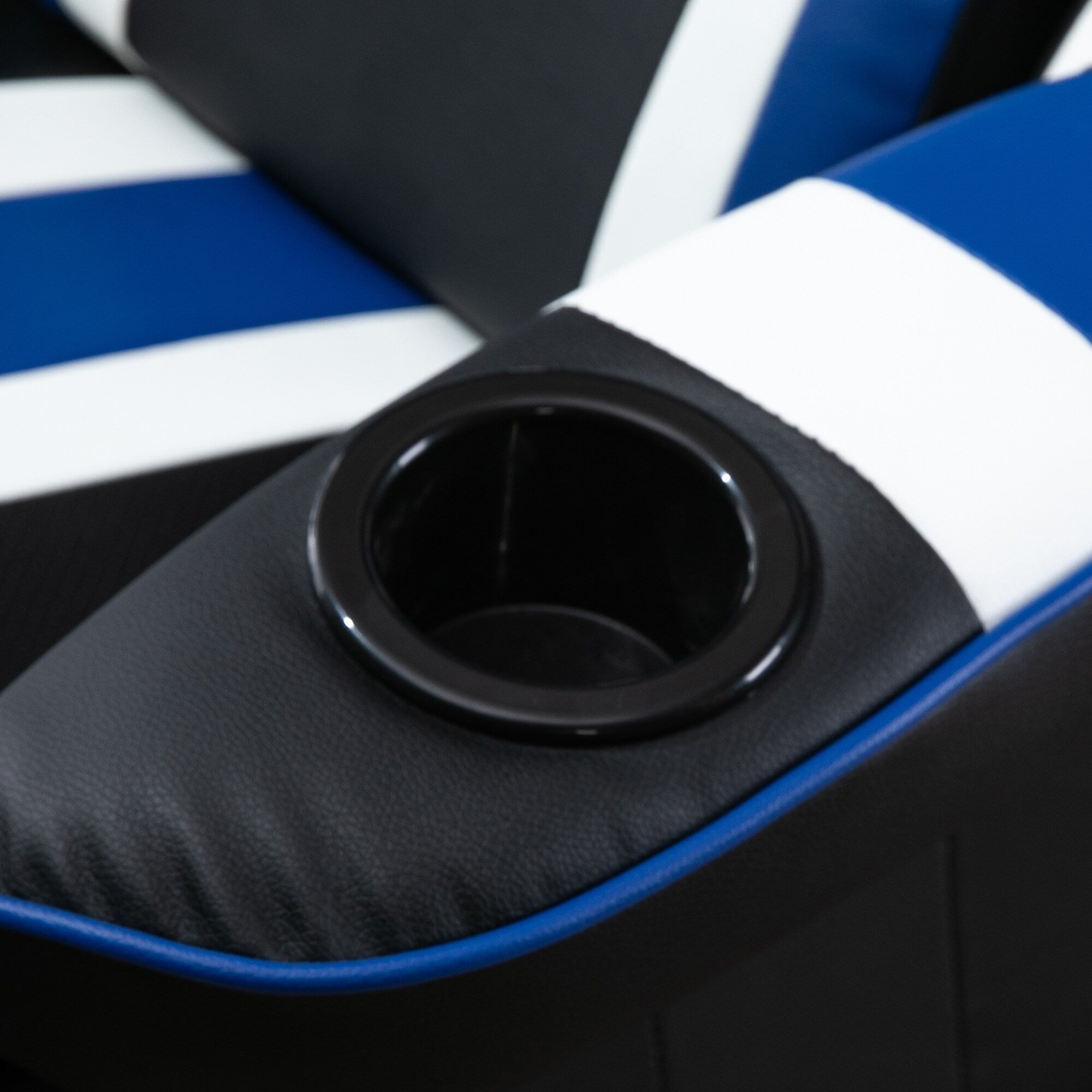 Chaise de jeu ergonomique pivotante à 360°, style course, inclinable, avec support lombaire, repose-pieds et porte-gobelet