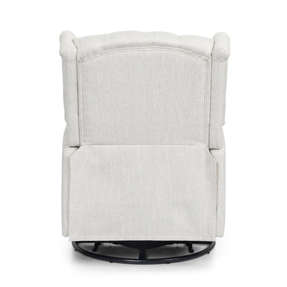 Fauteuil inclinable rotatif à 360° de style classique pour salon ou chambre à coucher, avec commande à levier pour la lecture et la détente