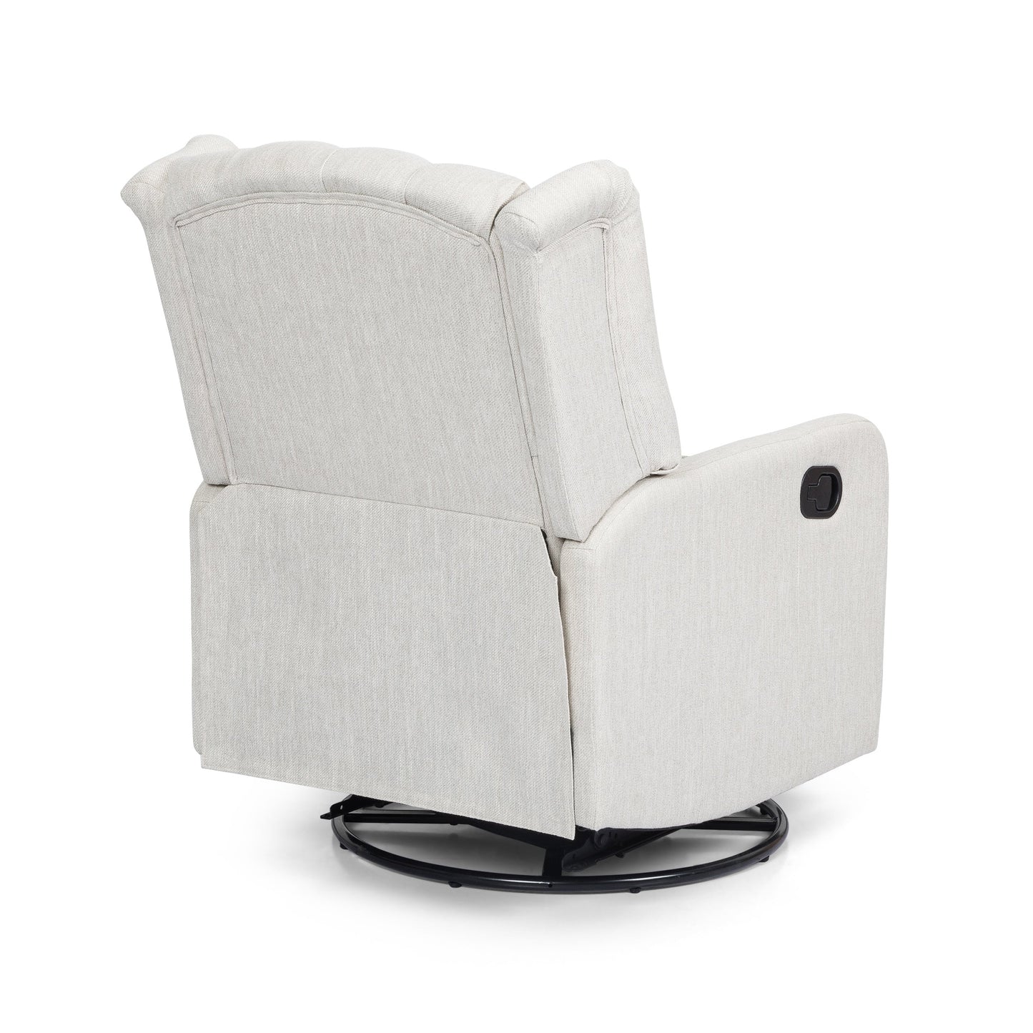 Fauteuil inclinable rotatif à 360° de style classique pour salon ou chambre à coucher, avec commande à levier pour la lecture et la détente