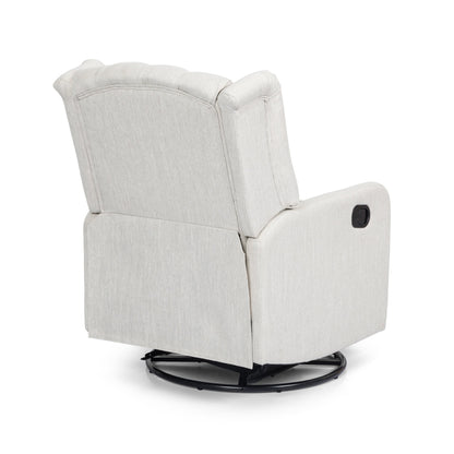 Fauteuil inclinable rotatif à 360° de style classique pour salon ou chambre à coucher, avec commande à levier pour la lecture et la détente