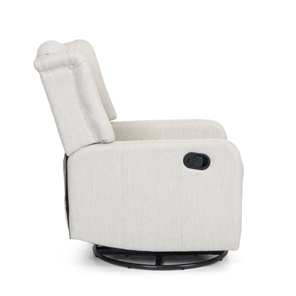 Fauteuil inclinable rotatif à 360° de style classique pour salon ou chambre à coucher, avec commande à levier pour la lecture et la détente