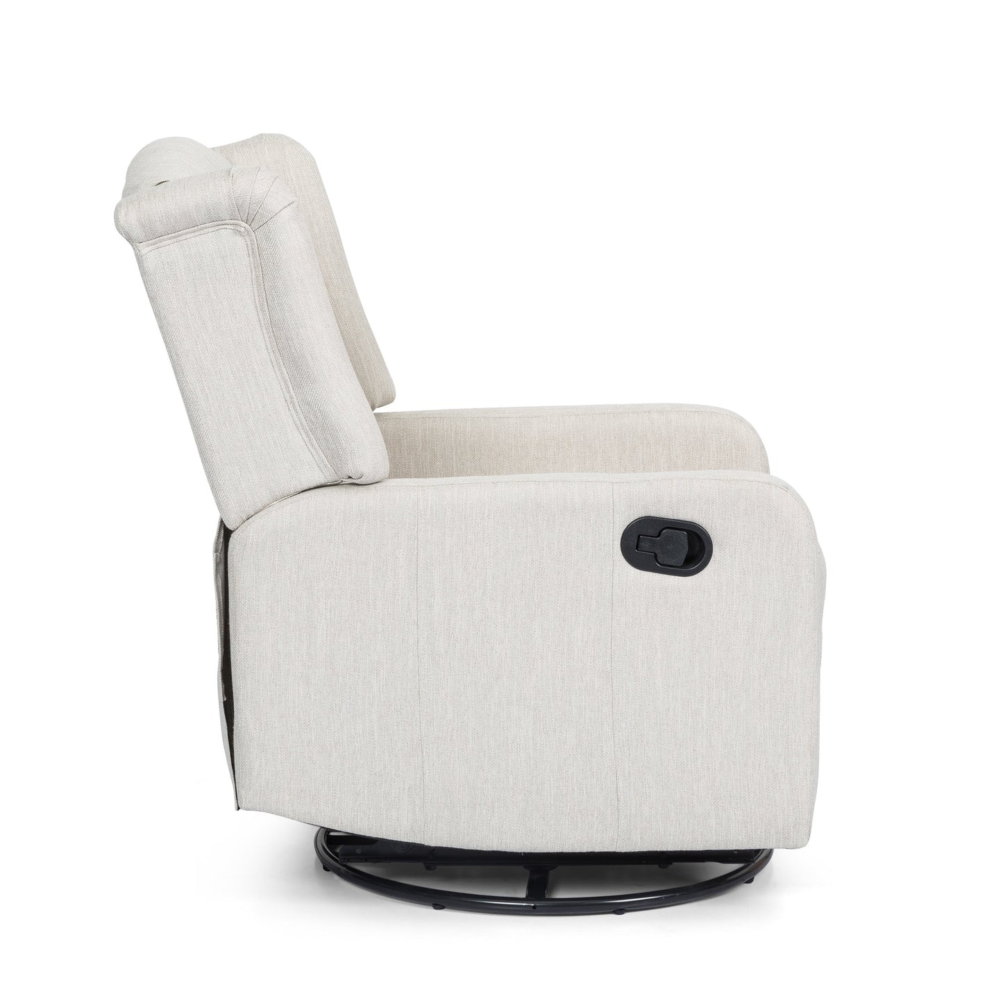 Fauteuil inclinable rotatif à 360° de style classique pour salon ou chambre à coucher, avec commande à levier pour la lecture et la détente