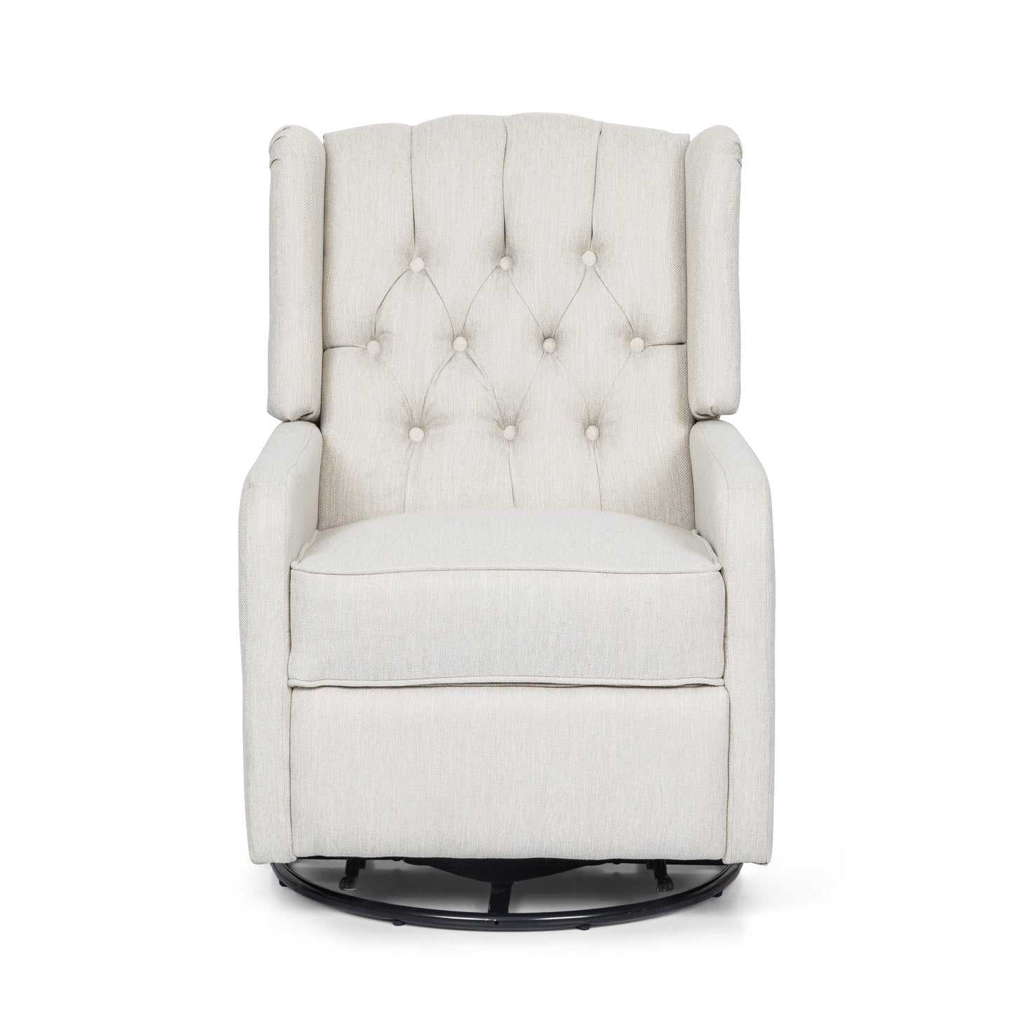 Fauteuil inclinable rotatif à 360° de style classique pour salon ou chambre à coucher, avec commande à levier pour la lecture et la détente