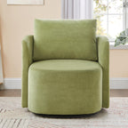 Fauteuil pivotant à 360°, fauteuil tonneau en chenille, fauteuil de salon design incurvé, fauteuil pivotant rembourré pour salon