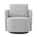 Fauteuil pivotant à 360°, fauteuil tonneau en chenille, fauteuil de salon design incurvé, fauteuil pivotant rembourré pour salon