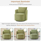 Fauteuil pivotant à 360°, fauteuil tonneau en chenille, fauteuil de salon design incurvé, fauteuil pivotant rembourré pour salon