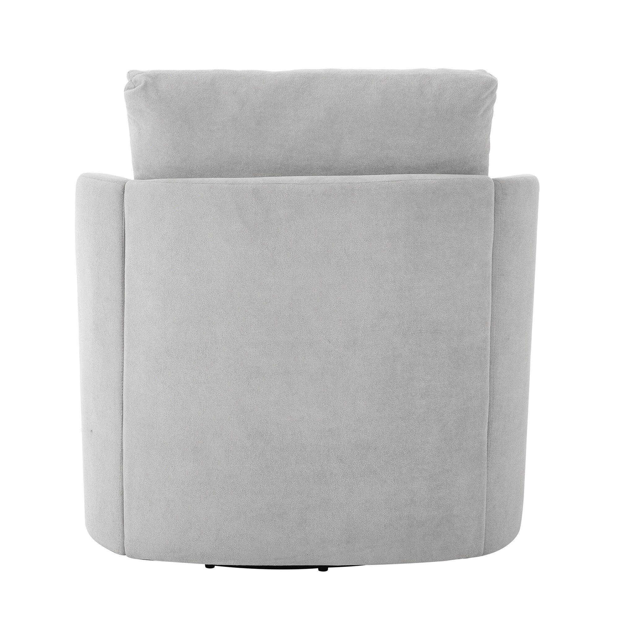 Fauteuil pivotant à 360°, fauteuil tonneau en chenille, fauteuil de salon design incurvé, fauteuil pivotant rembourré pour salon