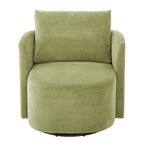 Fauteuil pivotant à 360°, fauteuil tonneau en chenille, fauteuil de salon design incurvé, fauteuil pivotant rembourré pour salon