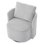 Fauteuil pivotant à 360°, fauteuil tonneau en chenille, fauteuil de salon design incurvé, fauteuil pivotant rembourré pour salon