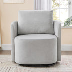 Fauteuil pivotant à 360°, fauteuil tonneau en chenille, fauteuil de salon design incurvé, fauteuil pivotant rembourré pour salon