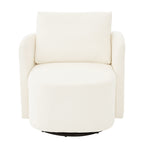 Fauteuil pivotant à 360°, fauteuil tonneau en chenille, fauteuil de salon design incurvé, fauteuil pivotant rembourré pour salon