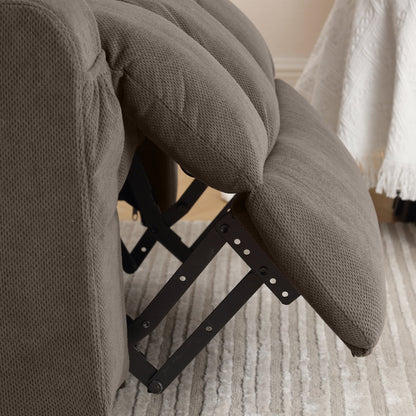 Fauteuil inclinable chauffant et massant pivotant à 360° avec chargement USB, porte-gobelets, rangement latéral et revêtement en polaire moelleux