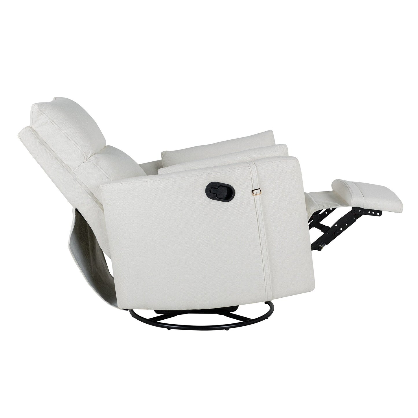 Fauteuil inclinable manuel pivotant à 360° avec dossier basculant et réglable