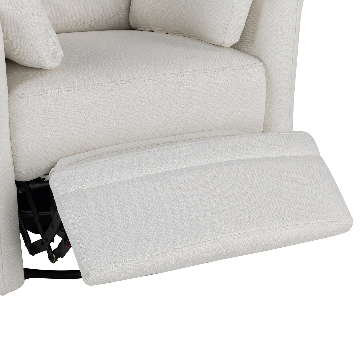 Fauteuil inclinable manuel pivotant à 360° avec dossier réglable et accoudoirs ergonomiques