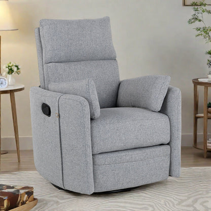 Fauteuil inclinable manuel pivotant à 360° avec dossier réglable et accoudoirs ergonomiques