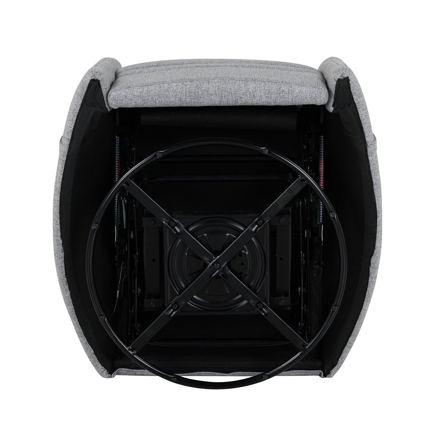 Fauteuil inclinable manuel pivotant à 360° avec dossier réglable et accoudoirs ergonomiques