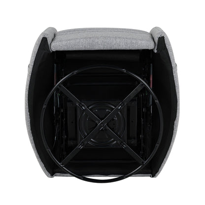 Fauteuil inclinable manuel pivotant à 360° avec dossier réglable et accoudoirs ergonomiques