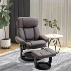 Fauteuil inclinable de massage pivotant à 360° en cuir PU avec repose-pieds et télécommande
