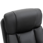Fauteuil inclinable de massage pivotant à 360° en cuir PU avec repose-pieds et télécommande