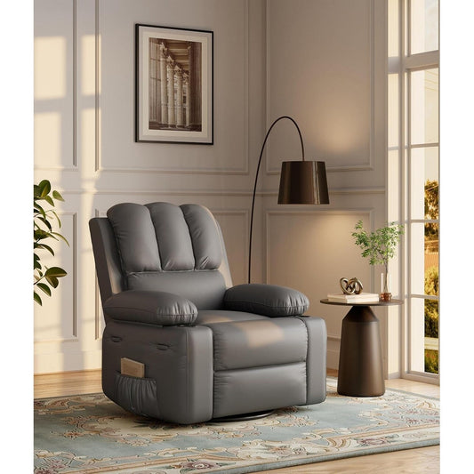 Fauteuils inclinables surdimensionnés pivotants à 360° avec chauffage et massage
