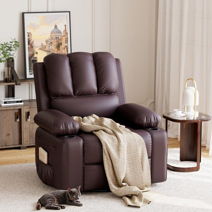 Fauteuils inclinables surdimensionnés pivotants à 360° avec chauffage et massage
