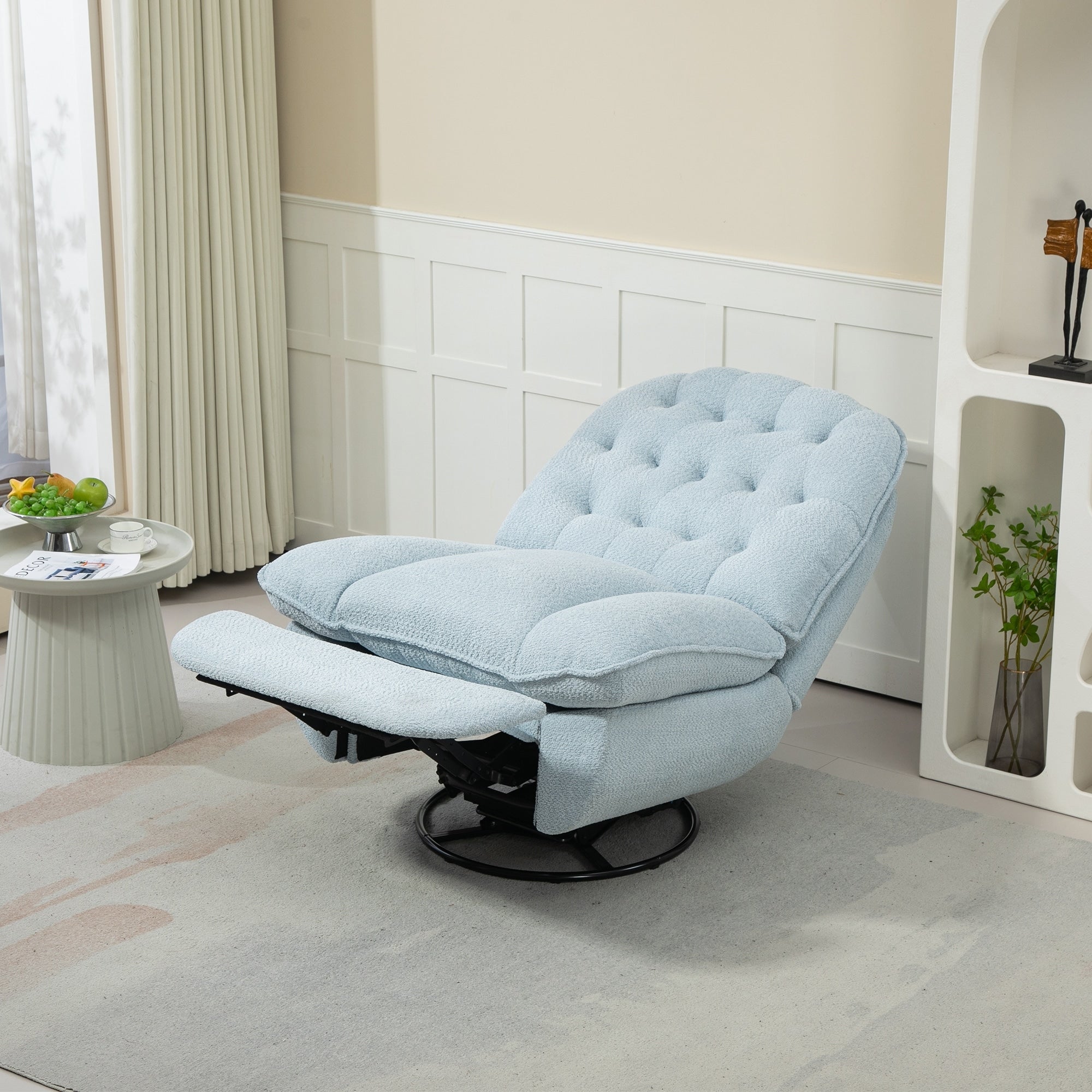 Ensemble de 2 fauteuils inclinables pivotants et réglables à 360 degrés