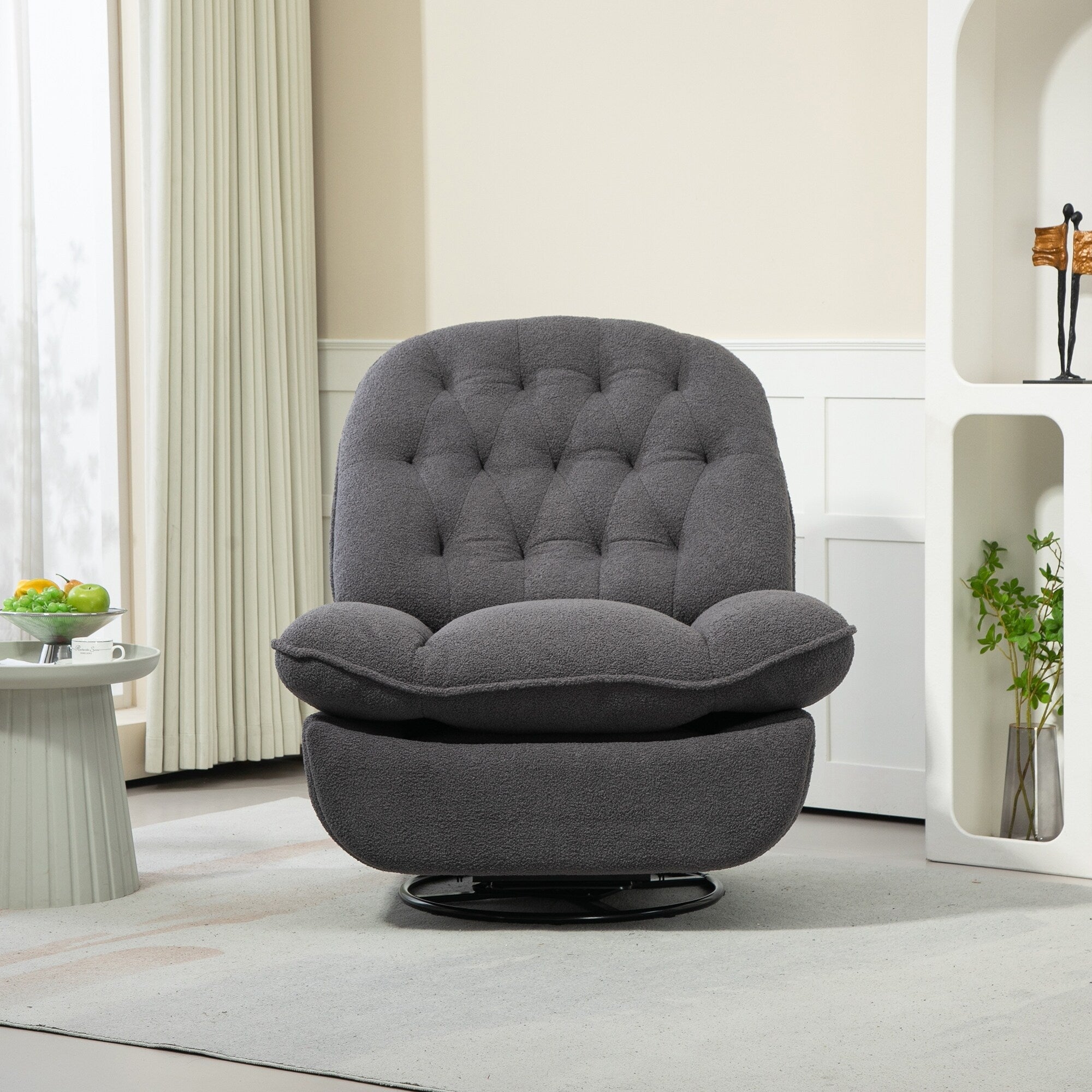 Ensemble de 2 fauteuils inclinables pivotants et réglables à 360 degrés