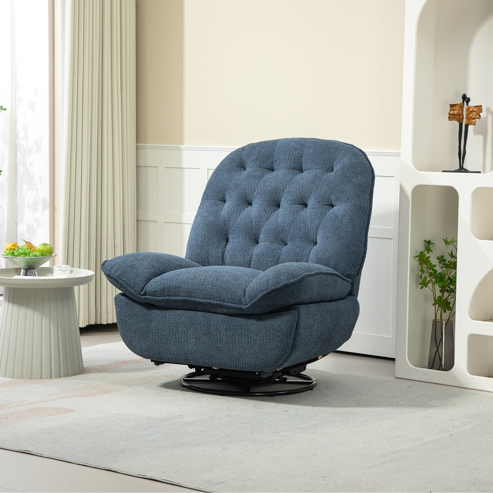 Ensemble de 2 fauteuils inclinables pivotants et réglables à 360 degrés