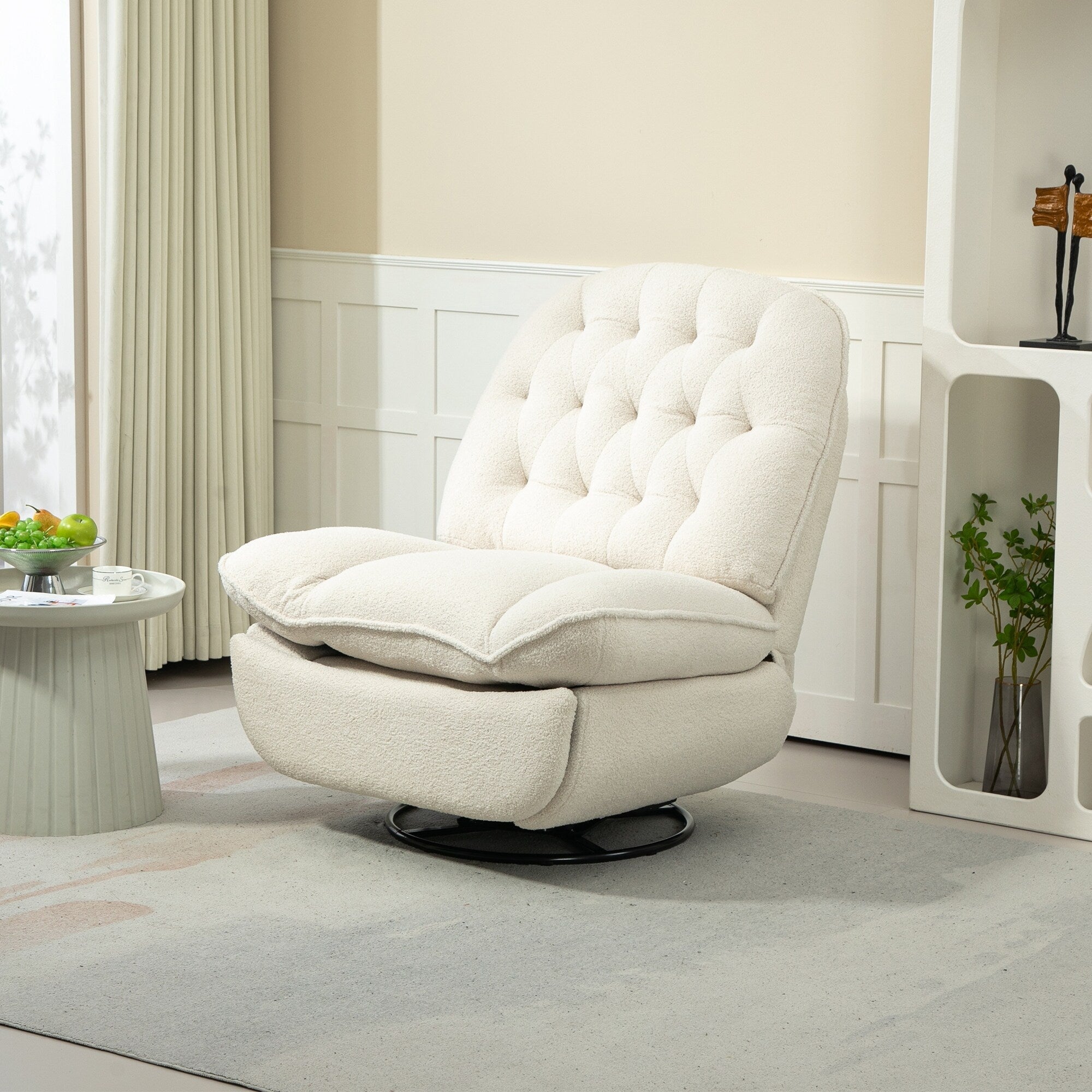 Ensemble de 2 fauteuils inclinables pivotants et réglables à 360 degrés