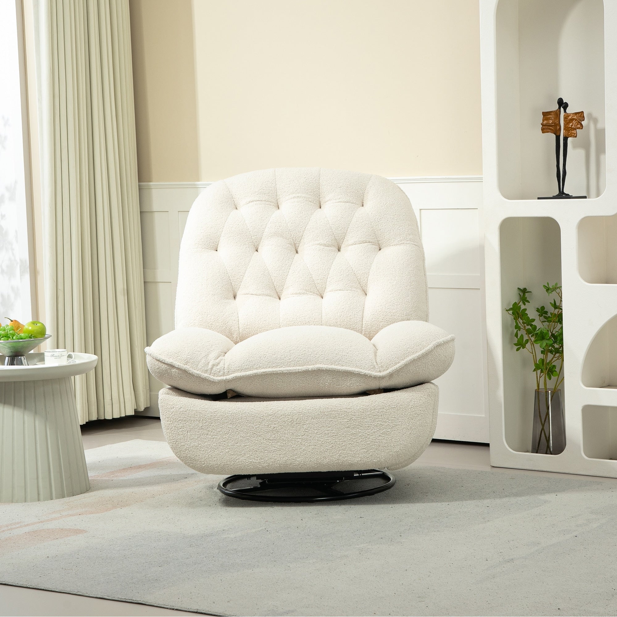 Ensemble de 2 fauteuils inclinables pivotants et réglables à 360 degrés