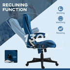 Fauteuil de massage inclinable et pivotant à 360° en cuir PU avec repose-pieds, vibration à 10 points, télécommande et poche latérale