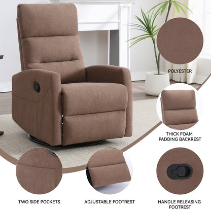 Fauteuil inclinable manuel pivotant à 360° pour salon