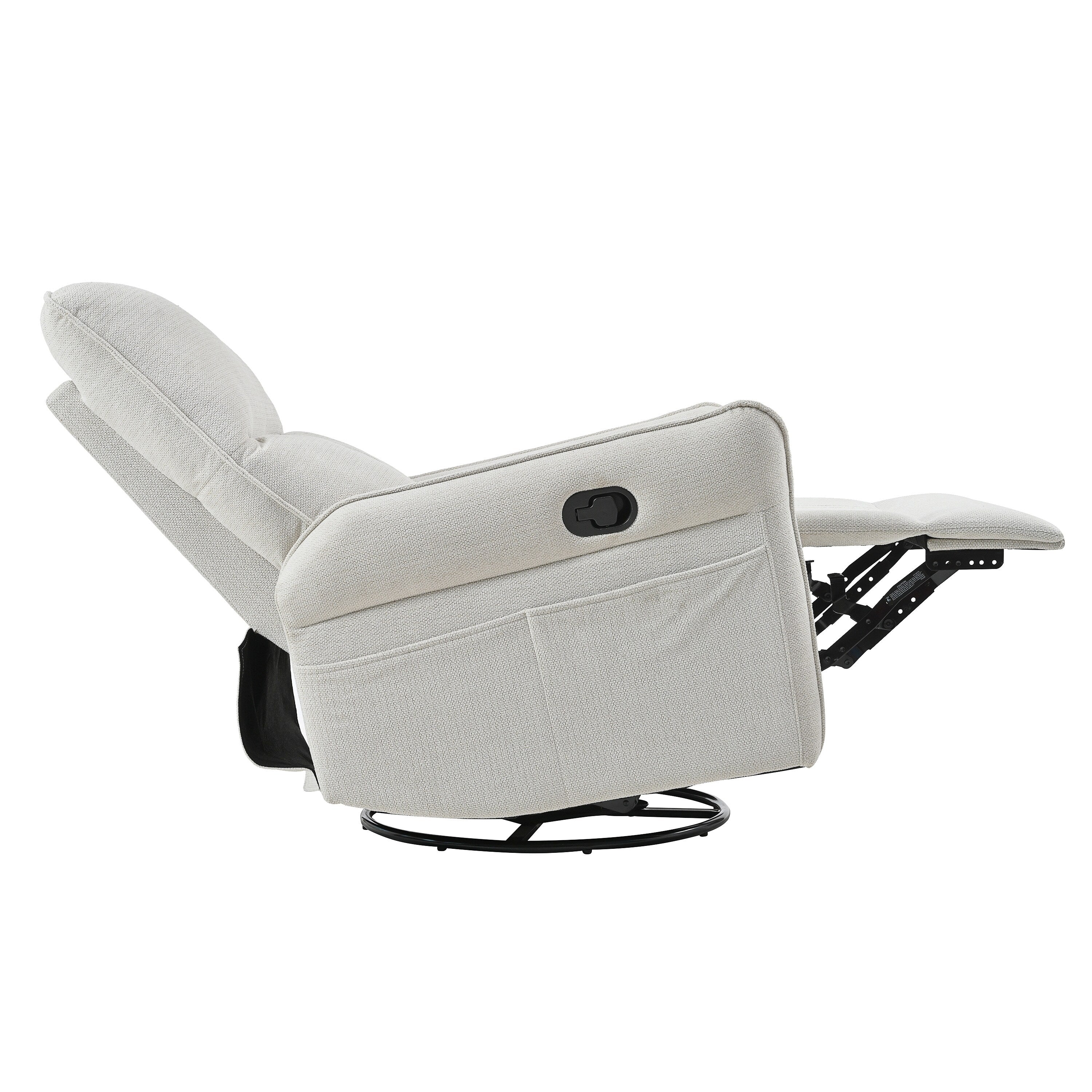 Fauteuil inclinable manuel pivotant à 360° pour salon et chambre à coucher