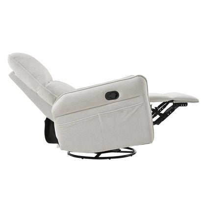 Fauteuil inclinable manuel pivotant à 360° pour salon et chambre à coucher