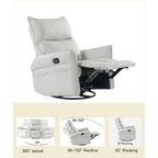 Fauteuil inclinable manuel pivotant à 360° pour salon et chambre à coucher