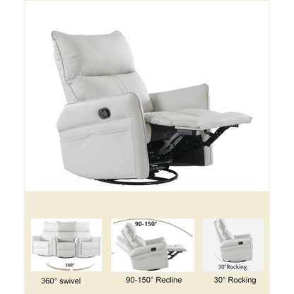 Fauteuil inclinable manuel pivotant à 360° pour salon et chambre à coucher