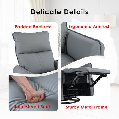 Fauteuil inclinable manuel pivotant à 360° pour salon et chambre à coucher