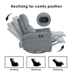 Fauteuil inclinable manuel pivotant à 360° pour salon et chambre à coucher