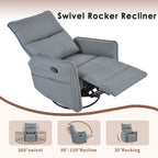 Fauteuil inclinable manuel pivotant à 360° pour salon et chambre à coucher