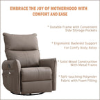 Fauteuil inclinable manuel pivotant à 360° pour salon et chambre à coucher