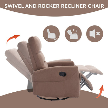 Fauteuil inclinable manuel pivotant à 360° pour salon