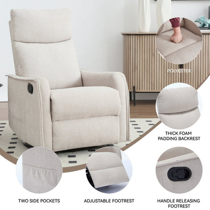 Fauteuil inclinable pivotant à 360° avec massage et chauffage lombaire