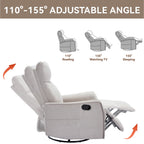 Fauteuil inclinable pivotant à 360° avec massage et chauffage lombaire