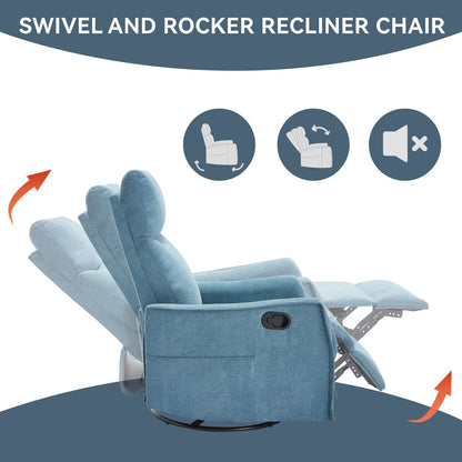 Fauteuil inclinable pivotant à 360° avec massage et chauffage lombaire