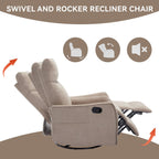Fauteuil inclinable pivotant à 360° avec massage et chauffage lombaire