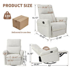 Fauteuil inclinable pivotant à 360°, fauteuil à bascule pivotant pour chambre d'enfant, fauteuil planeur, fauteuil inclinable pivotant à bascule moderne