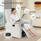 Fauteuil inclinable pivotant à 360°, fauteuil à bascule pivotant pour chambre d'enfant, fauteuil planeur, fauteuil inclinable pivotant à bascule moderne
