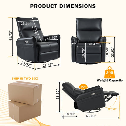 Fauteuil inclinable pivotant à 360°