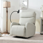 Fauteuil inclinable pivotant à 360° avec support de téléphone, repose-pieds et position réglable pour salon et home cinéma