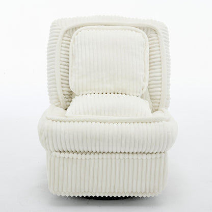 Canapé simple pivotant à 360°, fauteuil inclinable, fauteuil à bascule manuel sans accoudoirs, pour salon ou bureau